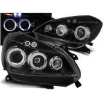 Paire de feux phares Renault Clio 3 05-09 angel eyes noir