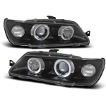 Paire de feux phares Peugeot 306 93-97 angel eyes noir