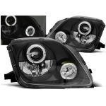 Paire de feux phares Honda Prelude 97-01 angel eyes noir