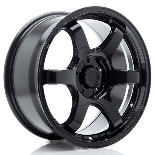 JR Wheels SL03 17x9 ET32-50 - 5 trous sur mesure - Noir Brillant