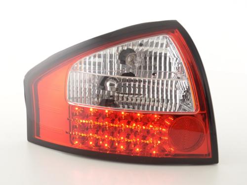 Paire de feux arrière Audi A6 4B Berline 97-03 Non TDI Led Rouge Chrome