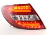 Paire feux arrière Mercedes Classe C W204 Berline 2011 a 2014 Rouge Chrome Led