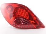 Paire feux arrière Peugeot 207 de 2006 a 2009 Rouge Led