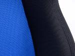 Paire de siege baquet Super Sport en Tissus Bleu Noir Inclinable Rabattable