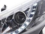 Paire de feux phares Daylight Led DRL Peugeot 207 06-12 chrome