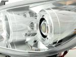 Paire de feux phares Angel Eyes Peugeot 307 de 01 a 06 chrome