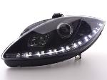 Paire de feux phares Daylight Led Seat Leon 1P 09-13 Noir