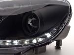 Paire de feux phares Daylight DRL Led VW Golf 6 1K de 08-12 Noir