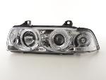 Paire de feux phares Angel Eyes BMW serie 3 E36 Cabriolet 92-98 chrome