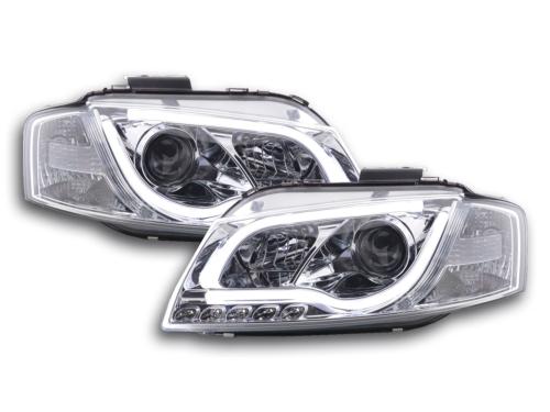 Paire de feux phares Daylight Led Audi A3 8P/8PA 03-08 chrome