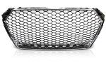 Calandre pour Audi A4 B9 de 2015 a 2019 Look Sport Chrome et noir