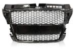 Grille de calandre en ABS pour Audi A3 8P de 2008 a 2012 Look Sport Noir brillant
