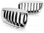 Paire de grilles de calandre BMW X3 E83 de 2004 a 2006 Chrome
