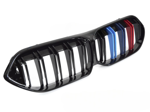 Grille de calandre avant BMW Serie 2 F44 Gran coupe de 2019 a 2024 Noir brillant + tricolore