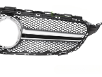 Grille calandre Mercedes classe C W205 18-21 Noir Silver