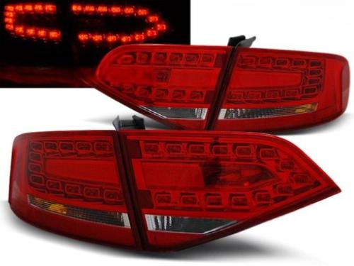 Paire de feux arriere Audi A4 B8 de 2008 a 2011 berline LED rouge et blanc