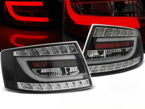 Paire de feux arriere Audi A6 C6 berline de 04/2004 a 2008 LED BAR noir