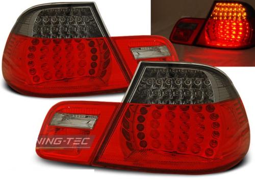 Paire de feux arriere BMW serie 3 E46 coupe de 04/1999 a 03/2003 LED rouge fume