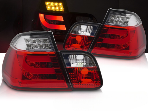Paire de feux arriere BMW serie 3 E46 Berline de 2001 a 2005 Rouge Blanc