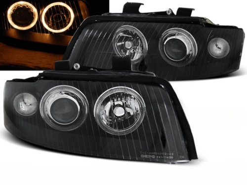 Paire de feux phares Audi A4 B6 de 2000 a 2004 angel eyes noir xenon