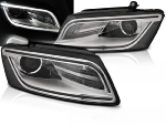 Paire de feux phares Audi Q5 de 2012 a 2017 Daylight led DRL chrome