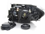 Paire de feux phares BMW X1 E84 de 2009 a 2012 angel eyes led noir