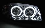 Paire feux phares BMW E81/E82/E87/E88 04-11 Angel Eyes CCFL Noir