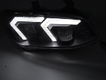 Paire de feux phares BMW serie 3 E92 / E93 de 2010 a 2013 Xenon LED DRL Noir