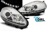 Paire de feux phares Fiat Punto Evo 09-12 Daylight DRL led chrome