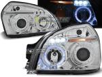 Paire de feux phares Hyundai Tucson 04-10 angel eyes chrome