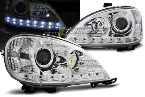 Paire de feux phares Mercedes ML W163 01-05 Daylight led chrome