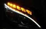 Paire de feux phares Mercedes Classe C W205 14-18 LED DRL Noir