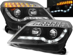 Paire de feux phares Opel Astra H 04-10 Daylight led noir