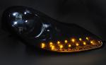 Paire de feux phares Porsche Boxster 96-04 Daylight LED Noir Brillant