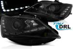 Paire de feux phares Seat Ibiza 6J 12-15 Daylight led DRL noir