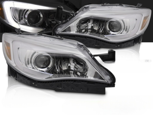 Paire Feux Phares Subaru Impreza WRX de 2008 a 2014 LED LTI Chrome