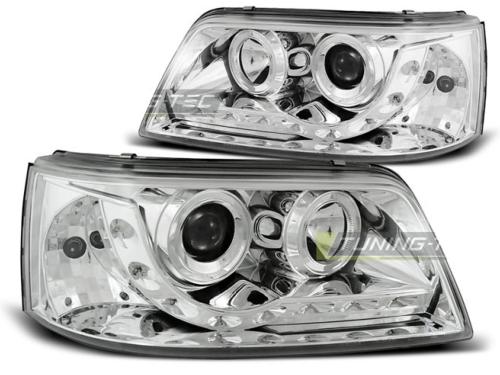 Paire de feux phares VW T5 03-09 Daylight led chrome