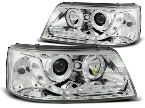 Paire de feux phares VW T5 03-09 Daylight led chrome