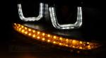 Paire de feux phares VW Polo 6R 09-14 led U-Type noir