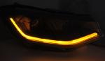 Paire de feux phares VW Caddy de 20-23 LED DRL Dynamique Noir