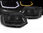 Paire de feux phares VW T5 10-15 FULL LED LTI DRL Dyn Noir