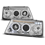 Paire de feux phares Peugeot 205 83-96 angel eyes chrome