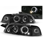 Paire de feux phares Fiat Punto de 1993 a 1999 angel eyes noir