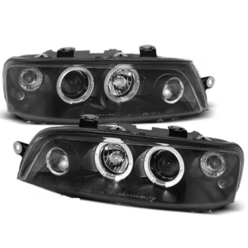 Paire de feux phares Fiat Punto 99-03 angel eyes noir