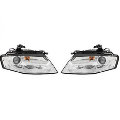 Paire Feux Phares avant Audi A4 B8 2007 a 2011 Chrome Halogene