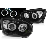 Paire Feux Phares Subaru Impreza GD 2003 a 2005 Angel eyes noir