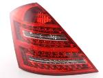 Paire feux arrire Mercedes Classe S W221 2005 a 2009 Rouge Chrome Led