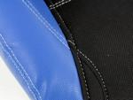 Paire de siege baquet Vancouver Simili Tissu Noir Bleu Inclinable Rabattable